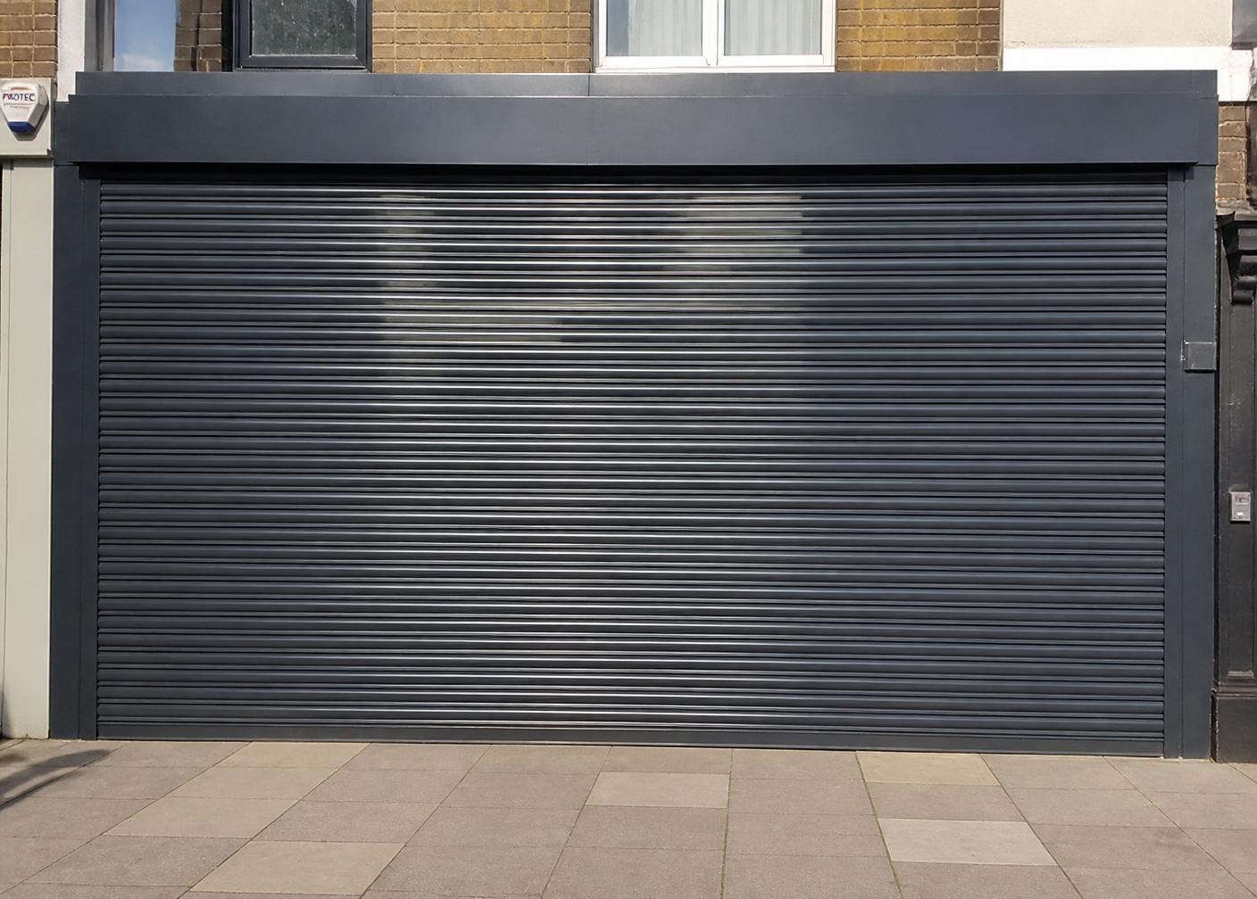 Roller shutter shown with a clean, even finish after respraying