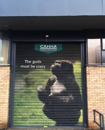 Full-colour shutter wrap on a high street shop designed, printed and installed by Shutter Media in Stockton-on-Tees.
