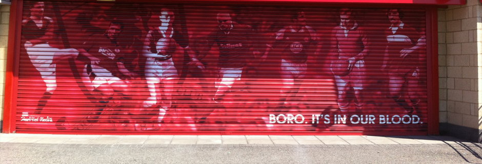 Football stadium graphics and club branding installed by Shutter Media in Stockton-on-Tees — archive project 2.