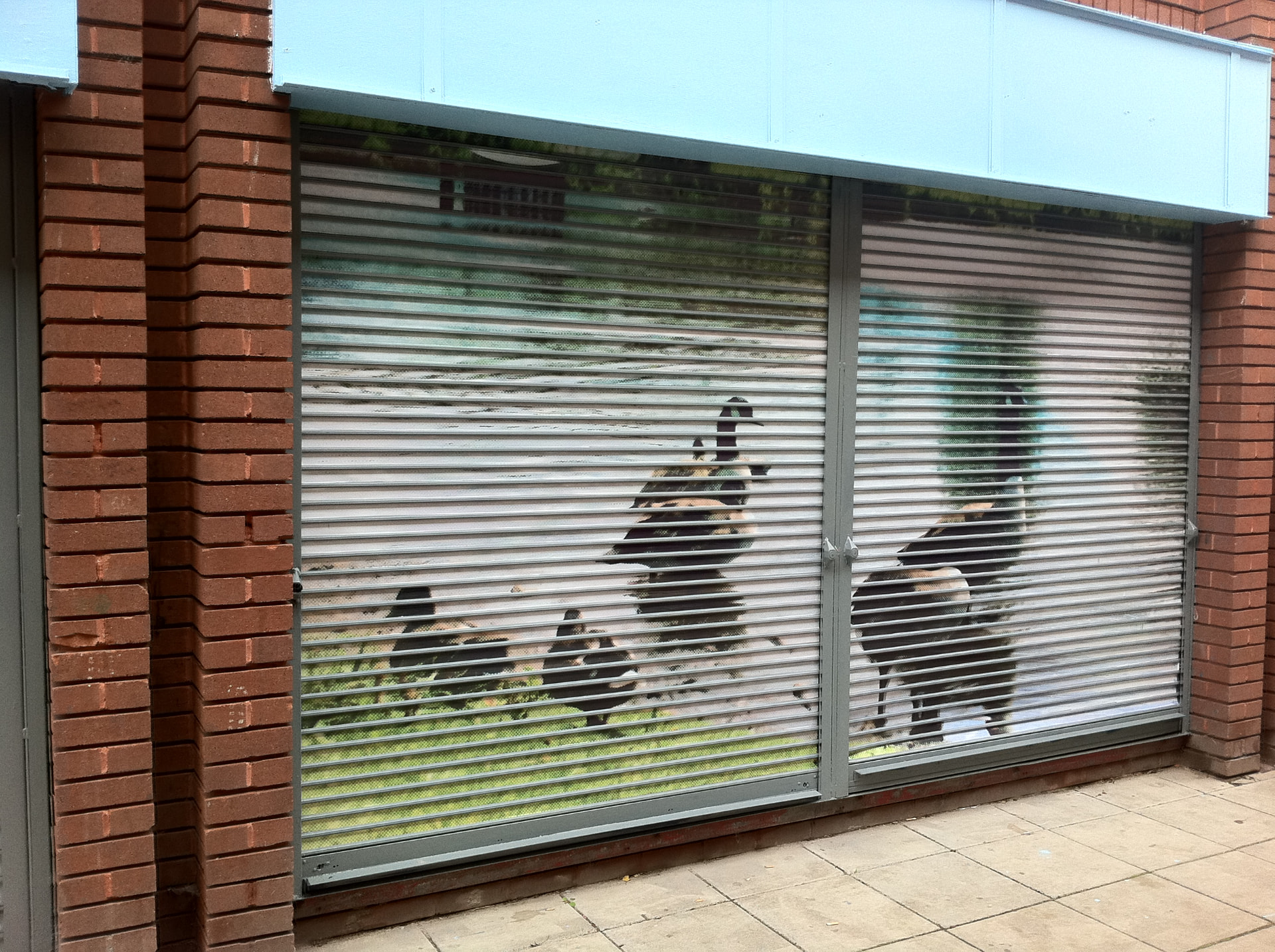 Shop shutter graphics printed onto vandal-resistant vinyl designed, printed and installed by Shutter Media in Teesside.