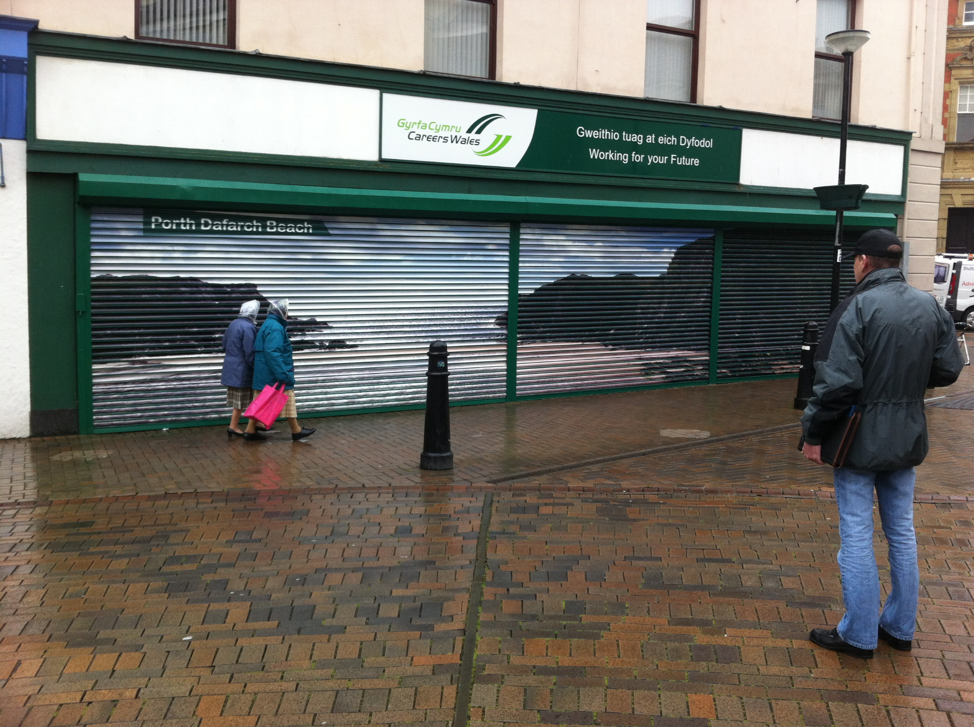 Roller shutter vinyl advertising a local business overnight designed, printed and installed by Shutter Media in Darlington.