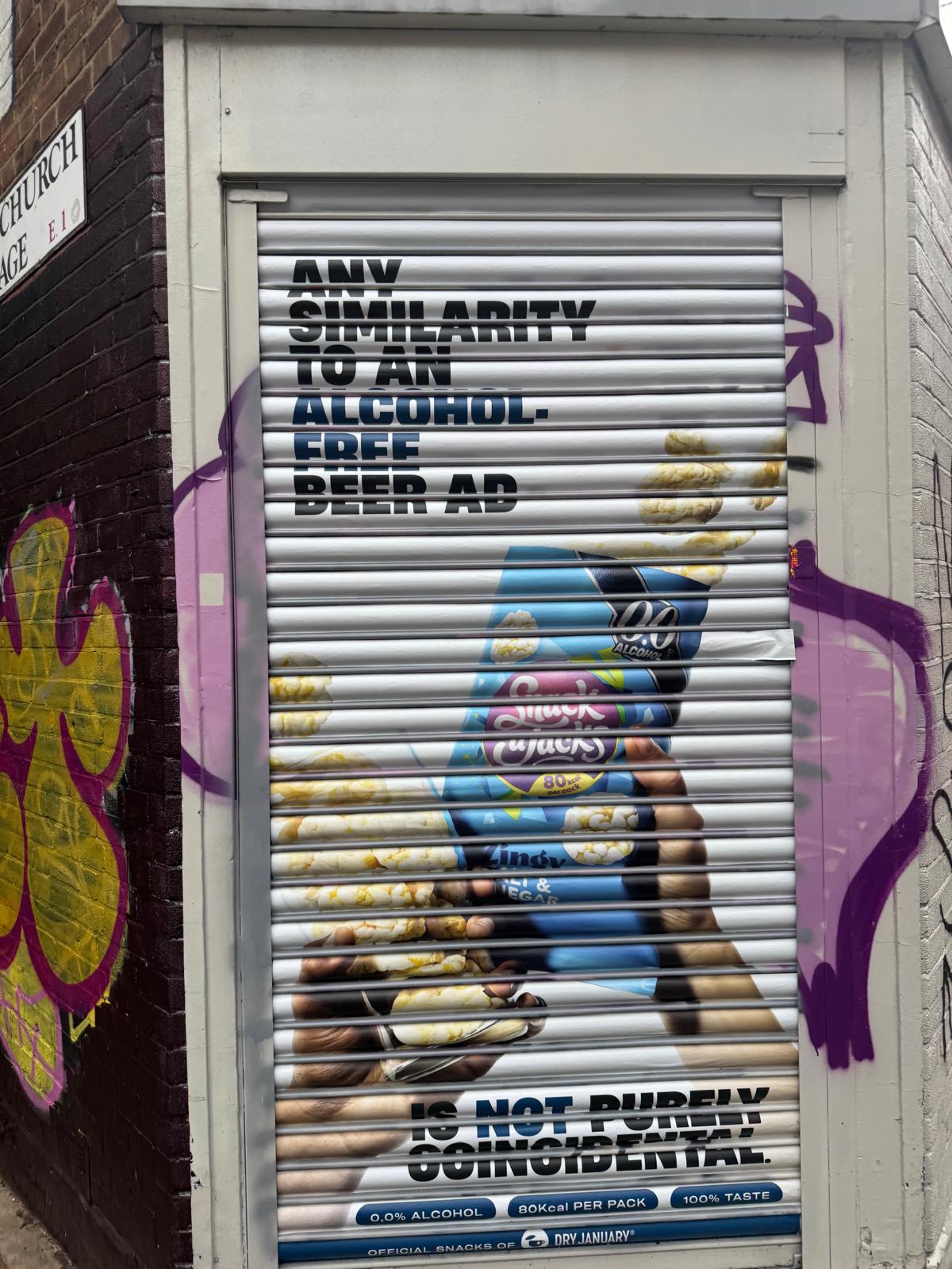 Shop shutter graphics printed onto vandal-resistant vinyl designed, printed and installed by Shutter Media in Teesside.